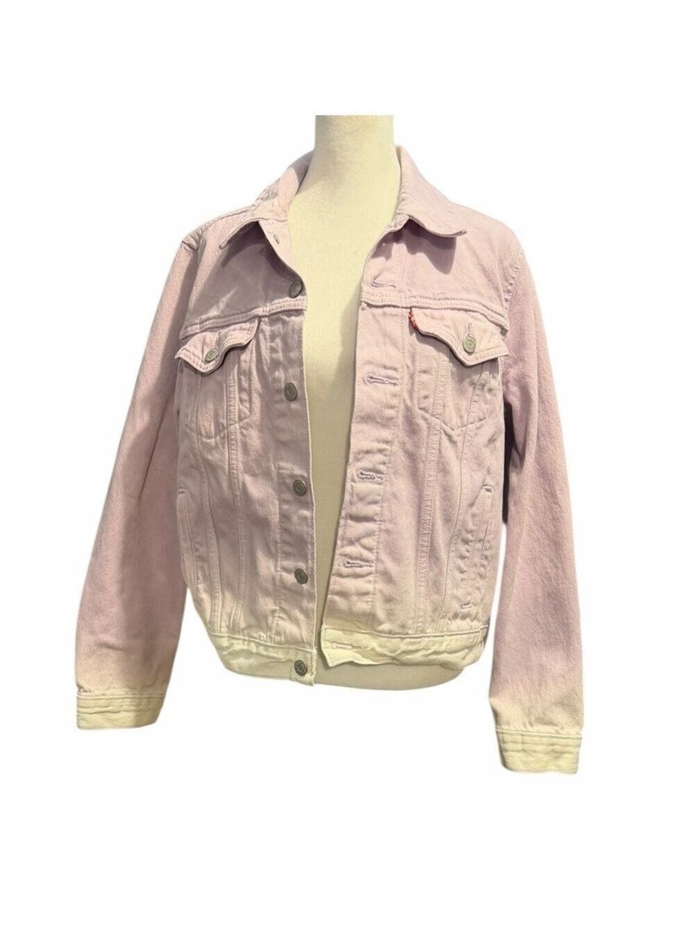 Levi’s Lavender Dip Ombré Purple to White Truckers Jacket Red Tag Large VGC